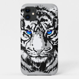 Siberian White Tiger Head - Tiger Blue Case-Mate iPhone Case