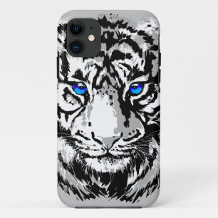 Siberian White Tiger Head - Tiger Blue Case-Mate iPhone Case