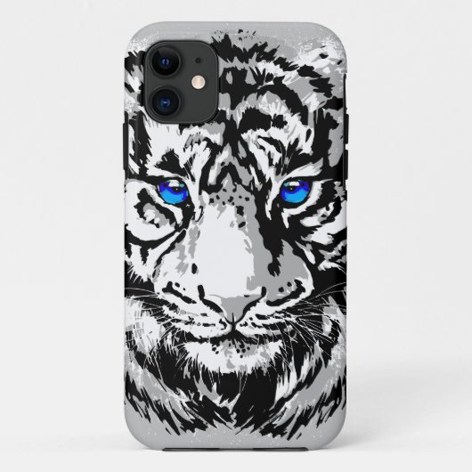 Siberian White Tiger Head - Tiger Blue Case-Mate iPhone Case (Achterkant)