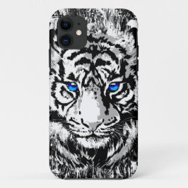 Siberian White Tiger Head - Tiger Blue Case-Mate iPhone Case