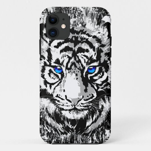 Siberian White Tiger Head - Tiger Blue Case-Mate iPhone Case (Achterkant)