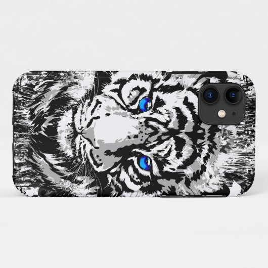 Siberian White Tiger Head - Tiger Blue Case-Mate iPhone Case (Achterkant (horizontaal))