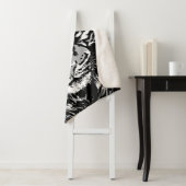 Siberian White Tiger Head - Tiger Blue Eyes Sherpa Deken (In situ)