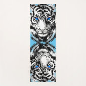 Siberian White Tiger Head - Tiger Blue Eyes Yogamat (Voorkant)