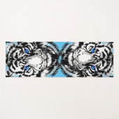 Siberian White Tiger Head - Tiger Blue Eyes Yogamat (Voorkant (horizontaal))
