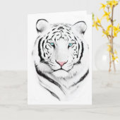 Siberian White Tiger Kaart (Gele Bloem)