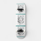 Siberian White Tiger Skateboard (Voorkant)