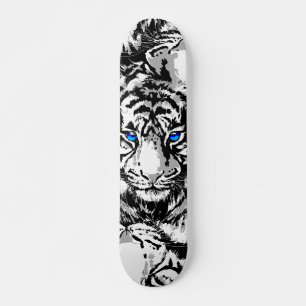 Siberian White Tiger Skateboard Deck