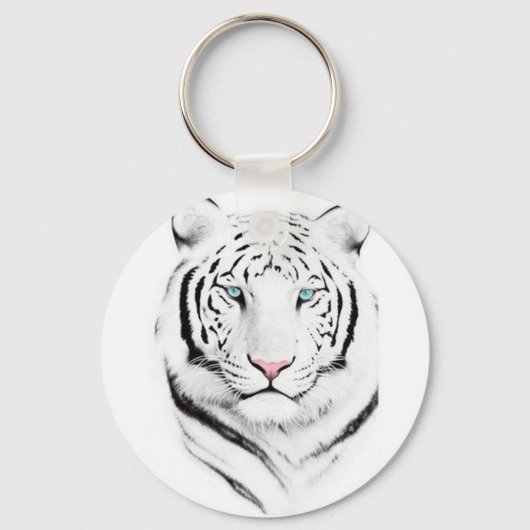 Siberian White Tiger Sleutelhanger (Voorkant)