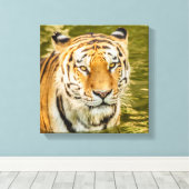 SIBERIANE TIGER OP CANVAS AFDRUK (Insitu (Houten vloer))