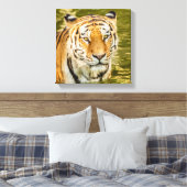 SIBERIANE TIGER OP CANVAS AFDRUK (Insitu (Slaapkamer))