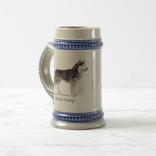 Siberië Husky! Bierpul (Voorkant links)