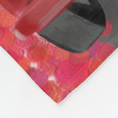 Siberië Husky Driving Car with Hearts Fleece Deken (Hoek)