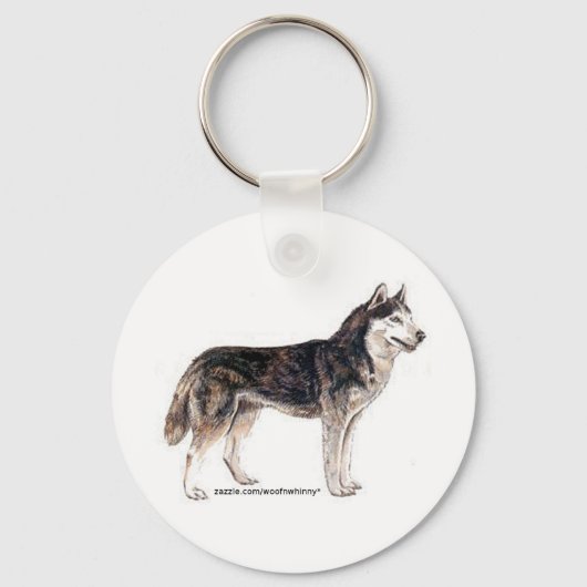 Siberië Husky! Sleutelhanger (Voorkant)