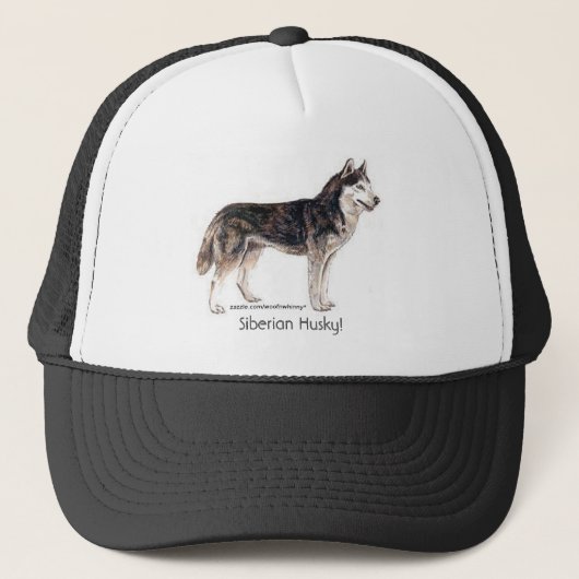 Siberië Husky! Trucker Pet (Voorkant)