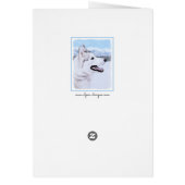 Siberië Husky (zilver en wit) schilderende hond ku (Achterkant)