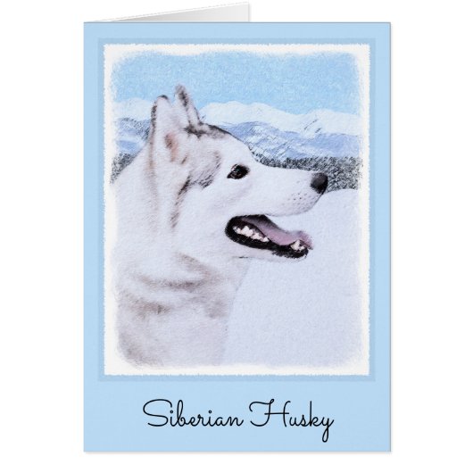 Siberië Husky (zilver en wit) schilderende hond ku (Voorkant)