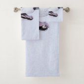 Siberië Husky (zilver en wit) schilderende hond ku Bad Handdoek (Insitu)