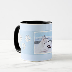 Siberië Husky (zilver en wit) schilderende hond ku Mok