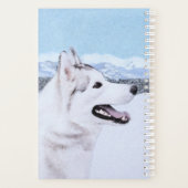 Siberië Husky (zilver en wit) schilderende hond ku Planner (Achterkant)