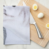 Siberië Husky (zilver en wit) schilderende hond ku Theedoek (Quarter Fold)