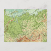 Siberië-kaart met scheepvaartroutes briefkaart (Voorkant)