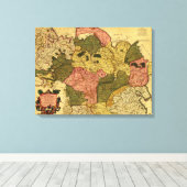 Siberië, RuslandPanoramische Kaart Siberië, Ruslan Canvas Afdruk (Insitu (Houten vloer))