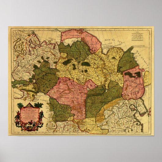 Siberië, RuslandPanoramische Kaart Siberië, Ruslan Poster (Voorkant)