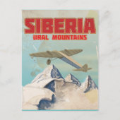 Siberië Wall bergen vintage-poster Briefkaart (Voorkant)