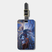 Siberisch Husky Kerstfeest Seizoen Bagagelabel (Voorkant verticaal)