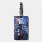 Siberisch Husky Kerstfeest Seizoen Bagagelabel (Achterkant verticaal)