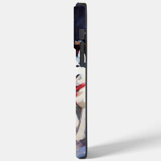 Siberisch Husky Kerstfeest Seizoen Case-Mate iPhone Case (Achterkant / Links)