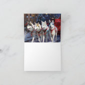 Siberisch Husky Kerstfeest Seizoen Kaart (Binnen)