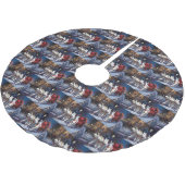 Siberisch Husky Kerstfeest Seizoen Kerstboom Rok (Gekanteld)