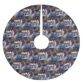 Siberisch Husky Kerstfeest Seizoen Kerstboom Rok (Voorkant)