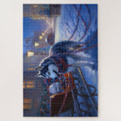 Siberisch Husky Kerstfeest Seizoen Legpuzzel (Verticaal)