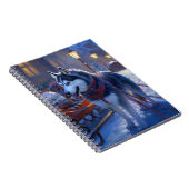 Siberisch Husky Kerstfeest Seizoen Notitieboek (Rechterzijde)