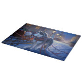 Siberisch Husky Kerstfeest Seizoen Snijplank (Hoek)