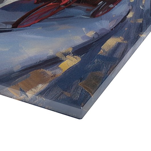 Siberisch Husky Kerstfeest Seizoen Snijplank (Hoek)