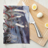 Siberisch Husky Kerstfeest Seizoen Theedoek (Quarter Fold)