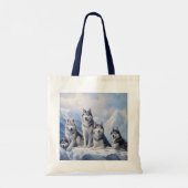 Siberisch Husky-pakket Tote Bag (Achterkant)