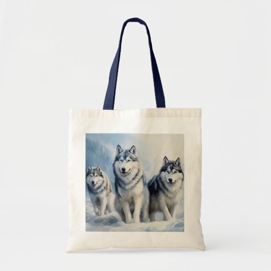 Siberisch Husky-pakket Tote Bag (Voorkant)