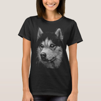 Siberisch Husky Portret 5 T-shirt
