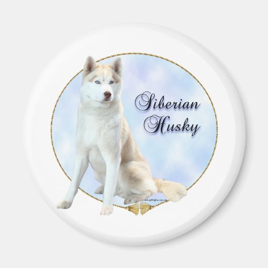 Siberisch Husky Portret - Magneet (Voorkant)