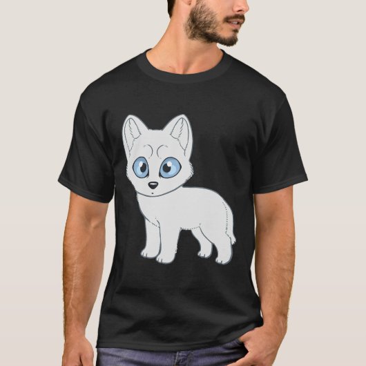 Siberisch Husky Wit T-shirt (Voorkant)