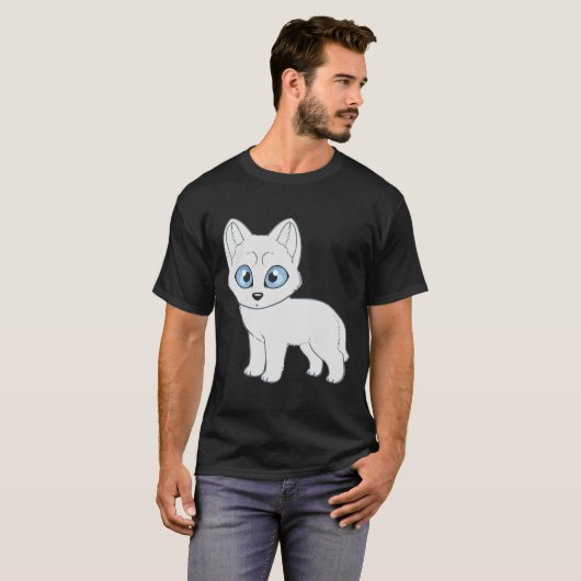 Siberisch Husky Wit T-shirt (Voorkant volledig)