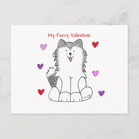 Siberisch Schor BontValentijn Feestdagenkaart (Voorkant)