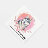 Siberische bruiloft servetten met honden Foto (Hoek)