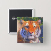 Siberische Button op het tijgerplein (Voorkant /achterkant)