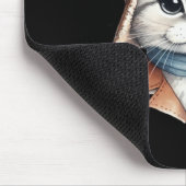Siberische Cat Pilot Sticker Muismat (Hoek)